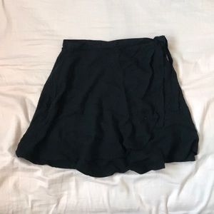 black wrap forever 21 skirt